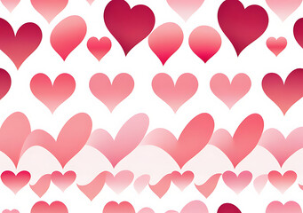 Hearts In Png Form Available As A Wave Pattern With Red Pink Hues On Transparent Or White Backgrounds For Illustration Use.