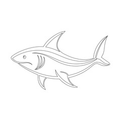 Moderns Shark Line Drawn Illustration