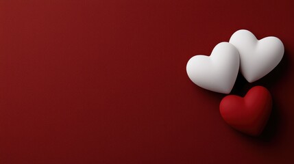 Celebrating love with decorative hearts romantic setting digital art cozy atmosphere close-up view heartfelt concept