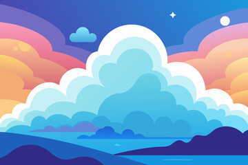 Cloud background design sky landscape illustration