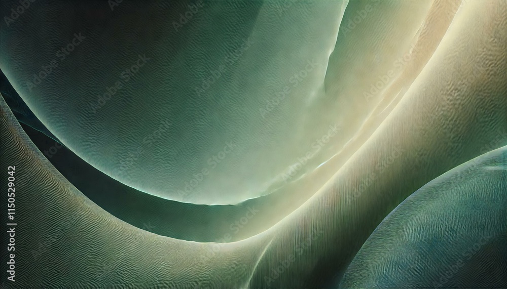 Poster a smooth gradient transitioning from deep emerald green to pale lime, overlaid with a faint fabric-l
