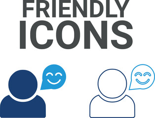Friendly icons. Containing mind, brainstorming, head, neuron, cognition, thinking, intelligence and more. Solid vector icons collection.