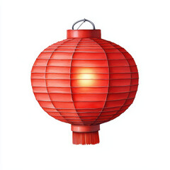 Obraz premium vibrant red lantern with warm glow, perfect for festive decorations