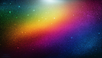 Vivid sparkling glitter background featuring a gradient of multicolor tones, evoking elegance, celebration, and creativity. Perfect for decorative themes and abstract concept designs.