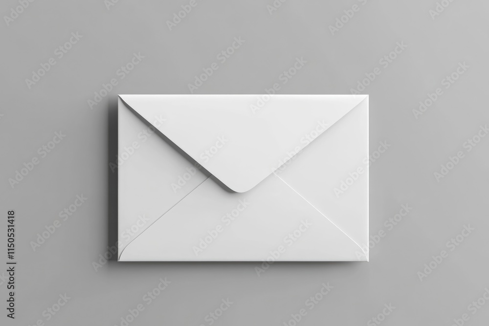 Aufkleber minimalistic white envelope design. blank and isolated view for mail and correspondence