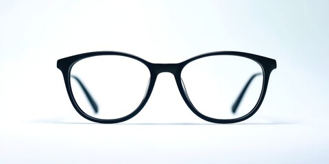 Fototapeta premium Pair of black eyeglasses with a black frame