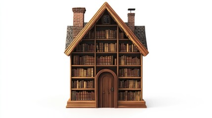 Literary Haven: An Enchanting Book House Filled with Colorful Spines and Cozy Nooks