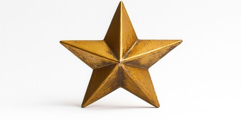 Fototapeta premium Gold star with a pointy top