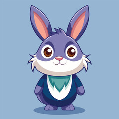 Obraz premium Rabbit Cartoon Character Illustration for Kids