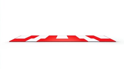 Bold Warning Graphic: Red Stripes with 'This Side Up' Message, Traffic Sign Icon for Safety Awareness