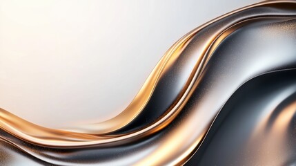 Flowing gold and black metallic textures with glitter details. Abstract luxury background design for banners and presentations.