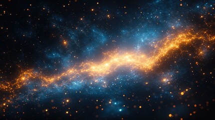 Fototapeta premium Stunning galactic view captures bright stars and cosmic dust in deep space