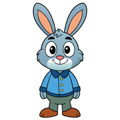 Obraz premium Rabbit Cartoon Character Illustration for Kids