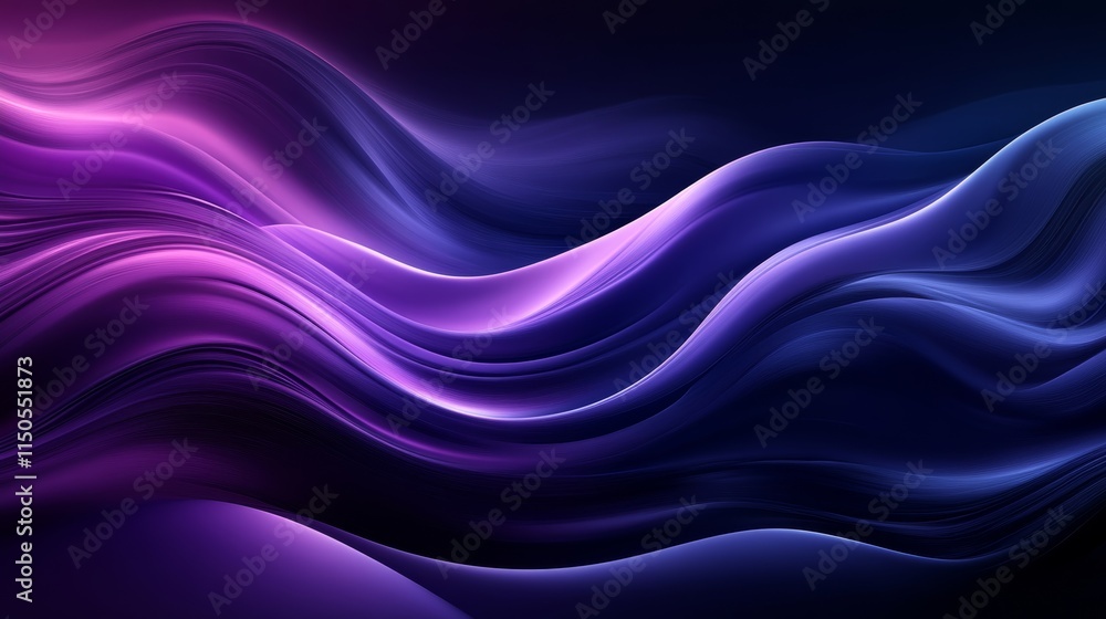 Aufkleber dark indigo purple abstract background blurred gradient color noise texture effect, web banner heade