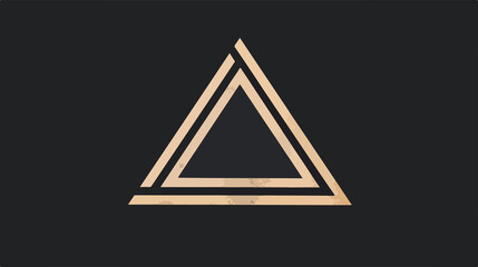 Impossible Triangle Logo Flat Vector Illustration