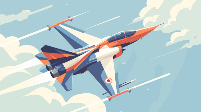 Indian Air Force Day Flat Vector Illustration