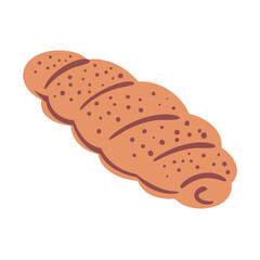 Bakery product. Bread made from wheat flour. Food and cooking. Flat vector illustration isolated on white background