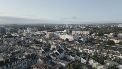 Fototapeta premium Ville de Reims vue de drone