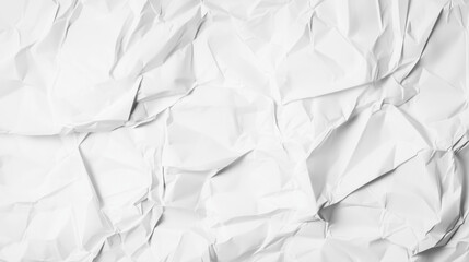 Obraz premium Abstract white crumpled and creased recycled paper texture