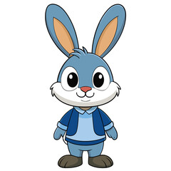 Cute rabbit animal isolated cartoon design vector illustration