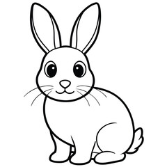 Cute rabbit animal isolated cartoon design vector illustration