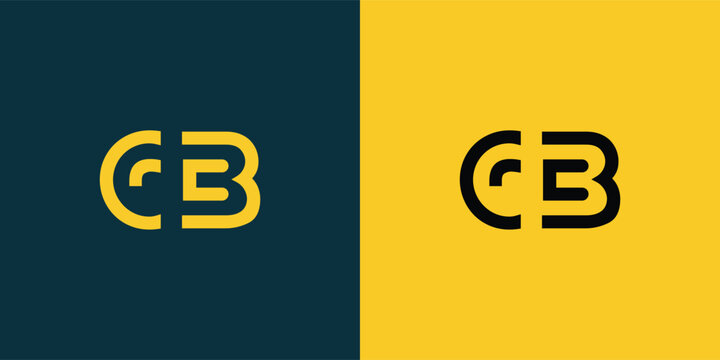 CB abstract  minimalist letters Logo Monogram. It is a minimalist logo, this logo is made by combining two letters