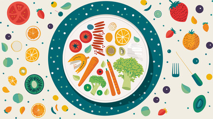 Healthy Diet Infographics for Nutritional Recommendations