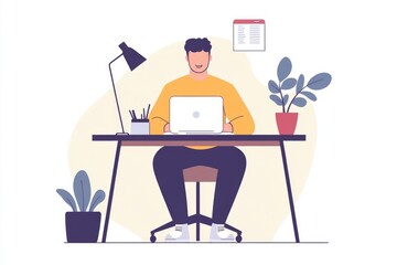 Empowered Disabled Professional Working Remotely on Laptop at Home