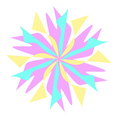 Mandala illustration with bright colors