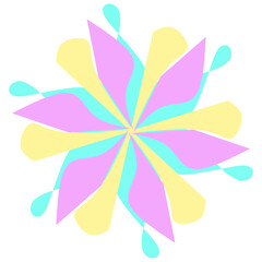 Mandala illustration with bright colors