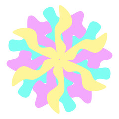 Mandala illustration with bright colors