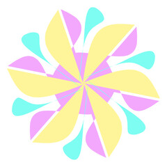 Mandala illustration with bright colors