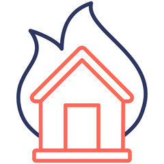 Fototapeta premium House On Fire Icon