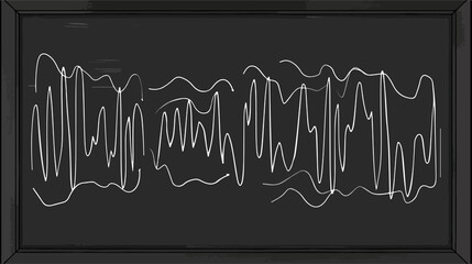 Obraz premium Hand Drawn Doodle Style Heartbeat Line Icon Vector
