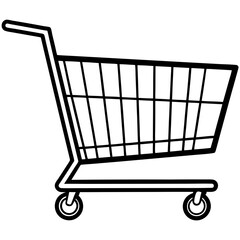 Shopping Cart Vector Art Illustration