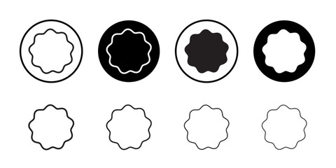 Badge icon Vector set outline