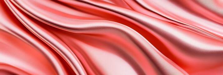 Soft Pink Satin Fabric Close Up - Luxurious, elegant, smooth, flowing, delicate pink satin fabric.  Symbolizing romance, serenity, luxury, softness, and grace.