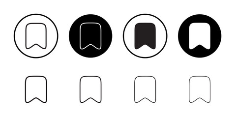 Bookmark icon Vector set outline