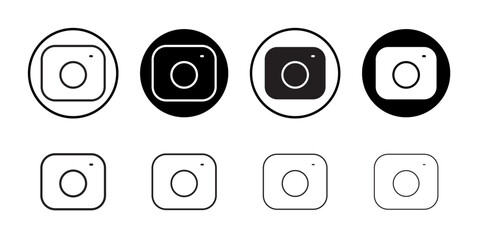 Camera icon Vector set outline