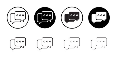 Chat icon Vector set outline