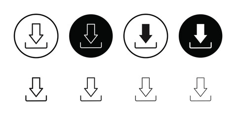 Download icon Vector set outline