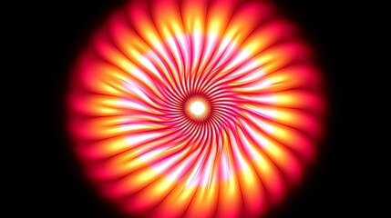 Obraz premium Abstract Swirling Radiant Flower Design in Red Orange and Yellow Hues