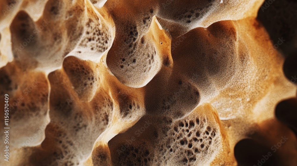 Aufkleber unique textural patterns on a natural rock formation illuminated by soft light show intricate design