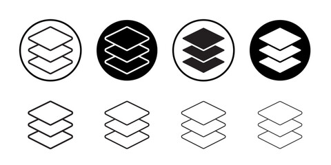 Stack icon Vector set outline