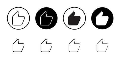 Thumbs up Vector set outline