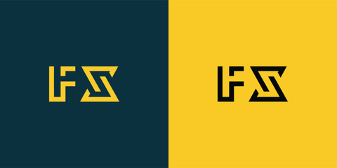 FX abstract  minimalist letters Logo Monogram. It is a minimalist logo, this logo is made by combining two letters