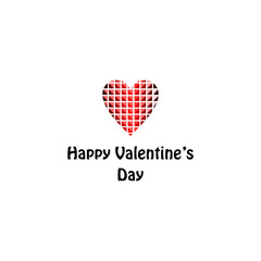 Happy Valentine's Day logo with text, Vector illustration