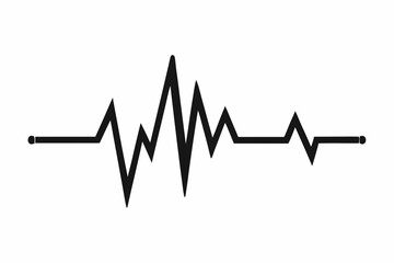 heartbeat silhouette, Heart beat one line, Continuous lines heart beats drawing, Wave pulse.

