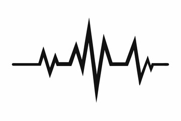 heartbeat silhouette, Heart beat one line, Continuous lines heart beats drawing, Wave pulse.
