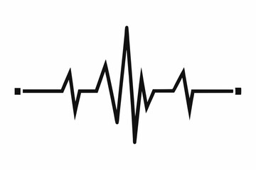heartbeat silhouette, Heart beat one line, Continuous lines heart beats drawing, Wave pulse.
